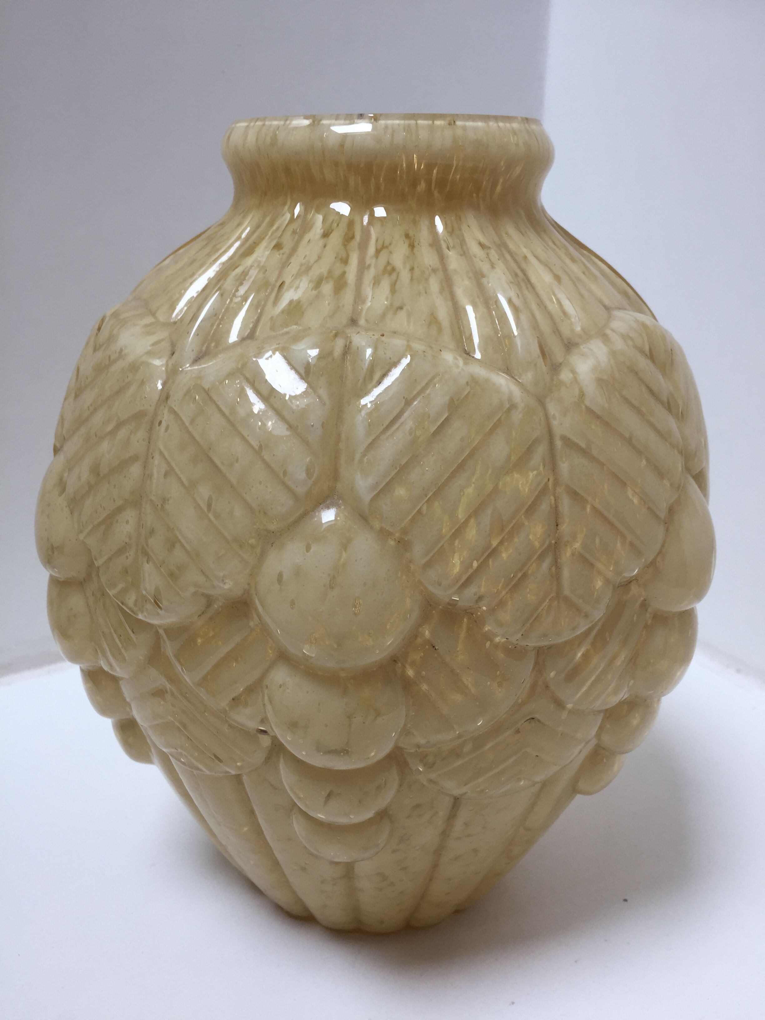 Clichy art deco glass vase