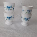 4 COQUETIERS decoration blue flowers arcopal veronica