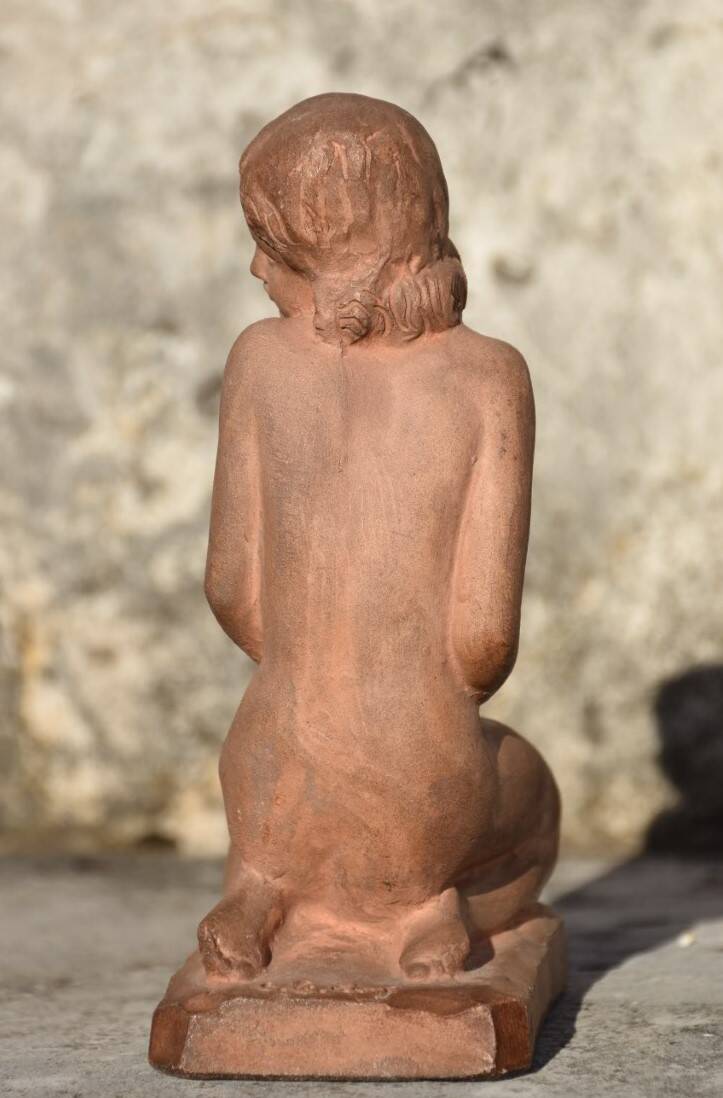 Ignacio gallo (valladolid 1887 - paris 1956), nude woman on knees (circa 1925)