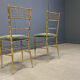 Pair of brass faux bamboo chairs, 1960s