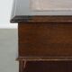 Bureau anglais 9 tiroirs en bois et cuir