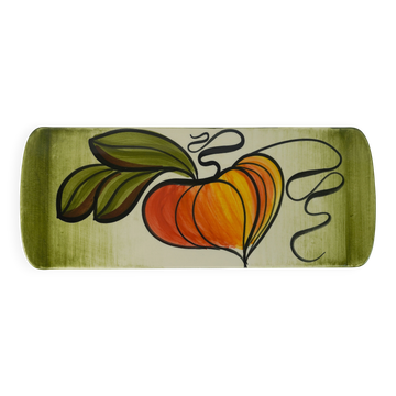 plat à gâteau en céramique du milieu du siècle stutzel sachs aalen décor d'automne