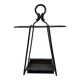 French black wrought iron fireplace set, 1960