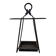 French black wrought iron fireplace set, 1960