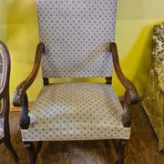 Walnut renaissance style armchair
