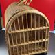 Panier cage osier/rotin de transport voyage pour chat, animaux