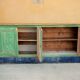 Vintage wooden farm stocking buffet
