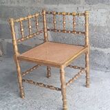 Chaise d'angle bobbin hollandaise doree