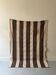 Kilim rug 100% cotton striped beige / black / orange
