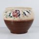 Globular ceramic vase by L. Dage, hand-painted floral decoration, style