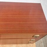 1960s chest of drawers, spindle legs, recessed handles