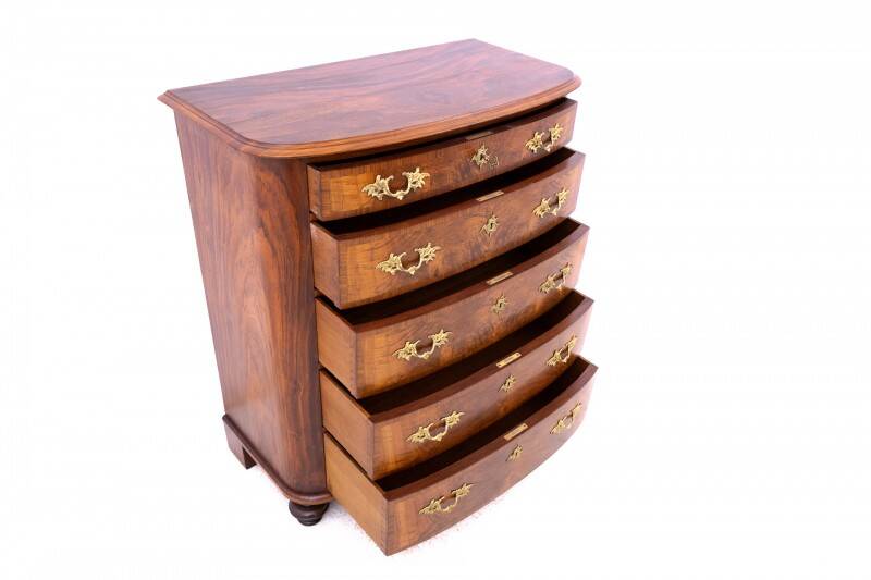 Antique chest of drawers, Northern Europe, circa 1860. After renovation.