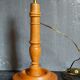 Old solid turned wooden lamp base