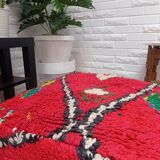 Handmade Berber pouf in wool 60 X 60 X 20 CM