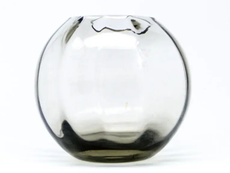 Art Deco sphere vase, glass, Niemen Glassworks, Poland, 1930s