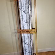 Old restyled metal screen, 3 shutters, 170 cm