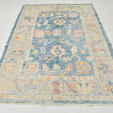 6x8 Light Blue Modern Oushak Rug, 179x246Cm