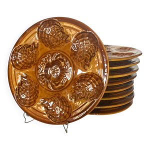 Lot de 9 assiettes à - sarreguemines