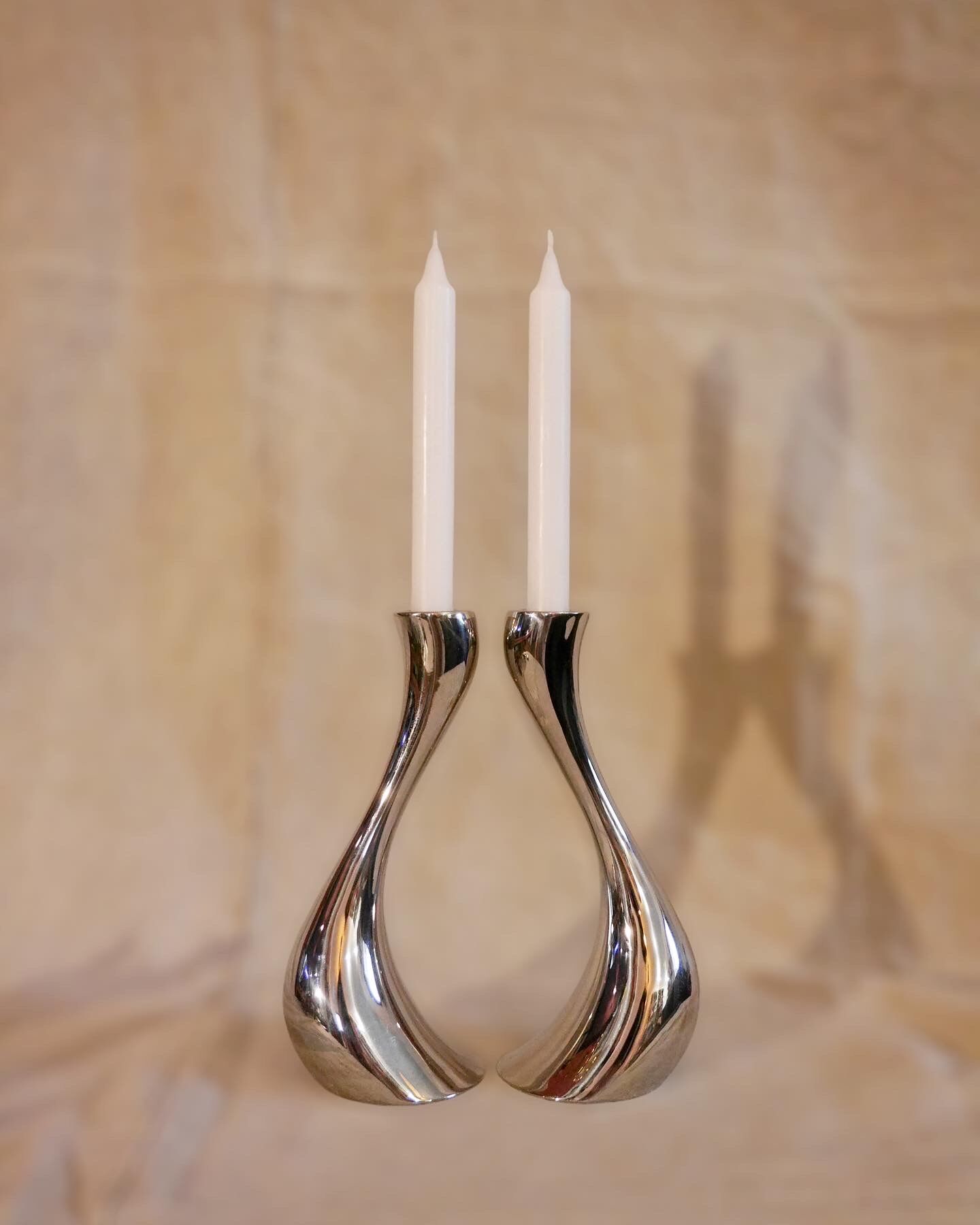 Pair of Georg Jensen candlesticks