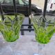 2 wine glasses 16cl crystal saint Louis unsigned Camargue Vert Chartreuse