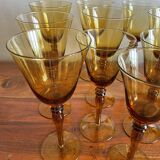 Series of blown glass stemware