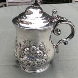 Silver metal beer pot