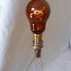 Foot lamp twisted in crystal or glass