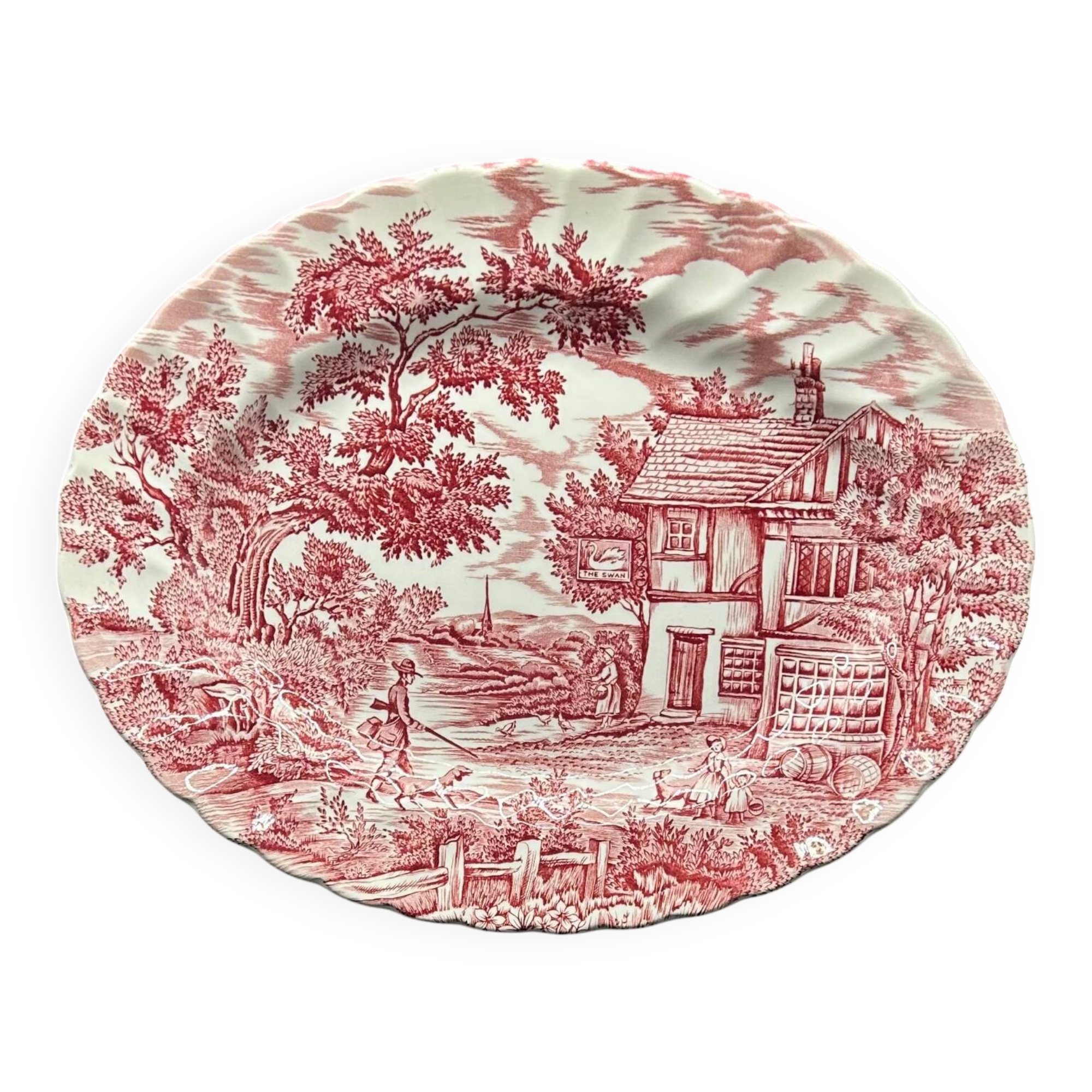 Oval dish in Myott earthenware - The Hunter