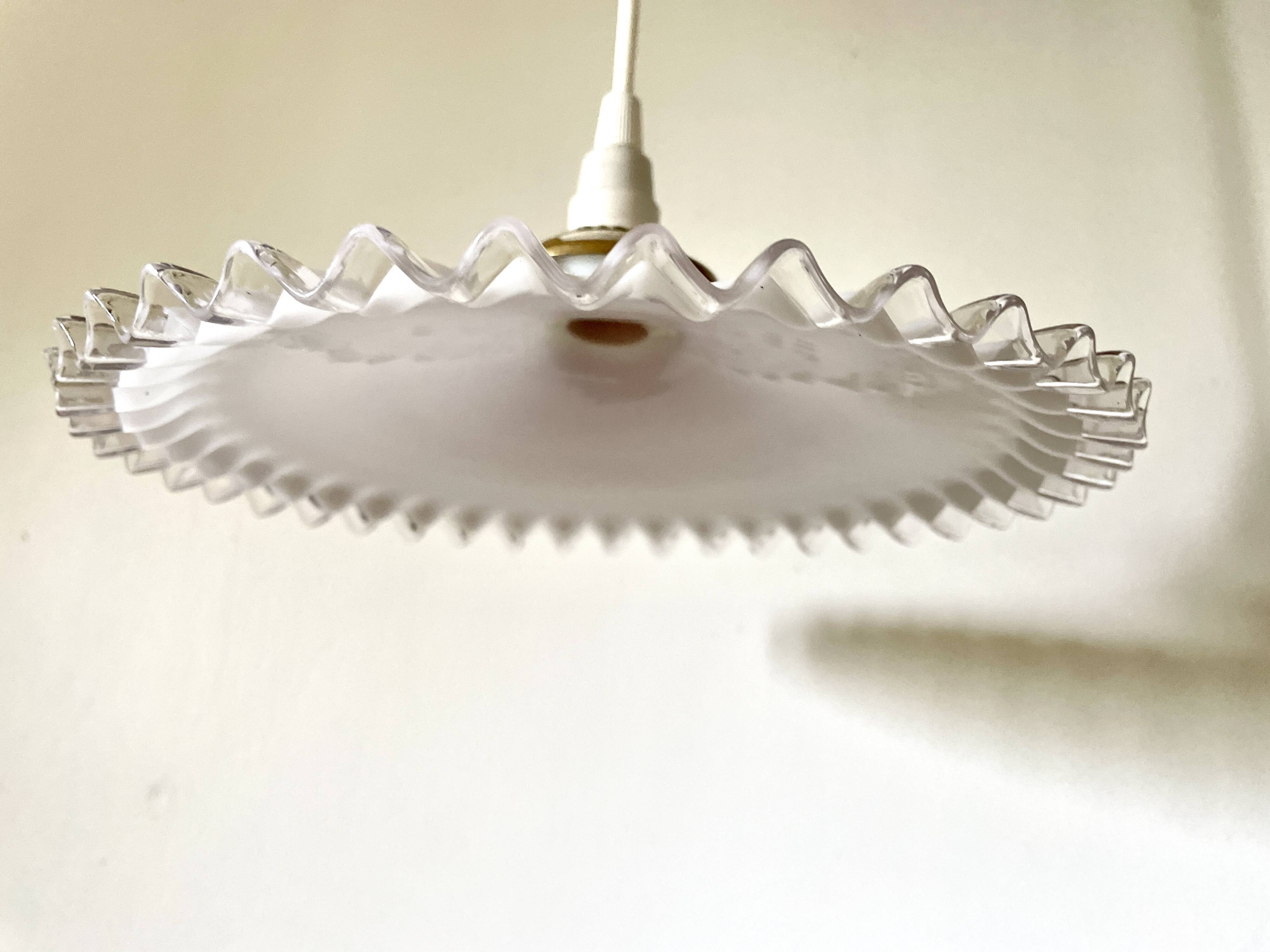 White cup pendant light