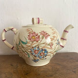 Théière en terre de fer polychrome K&G Luneville Bleuet