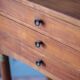Bedside table or console in Empire style, drawer unit, end table.