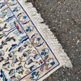 Tapis persan en laine beige fleur 200x120cm