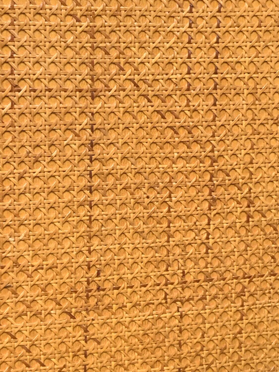 Chest of drawers and bedside table in rattan cane and oak, vintage 1970s