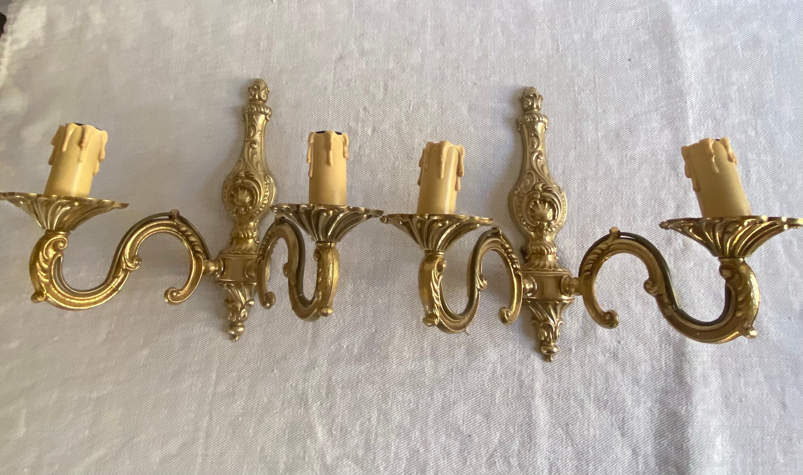 Paire d’appliques en bronze