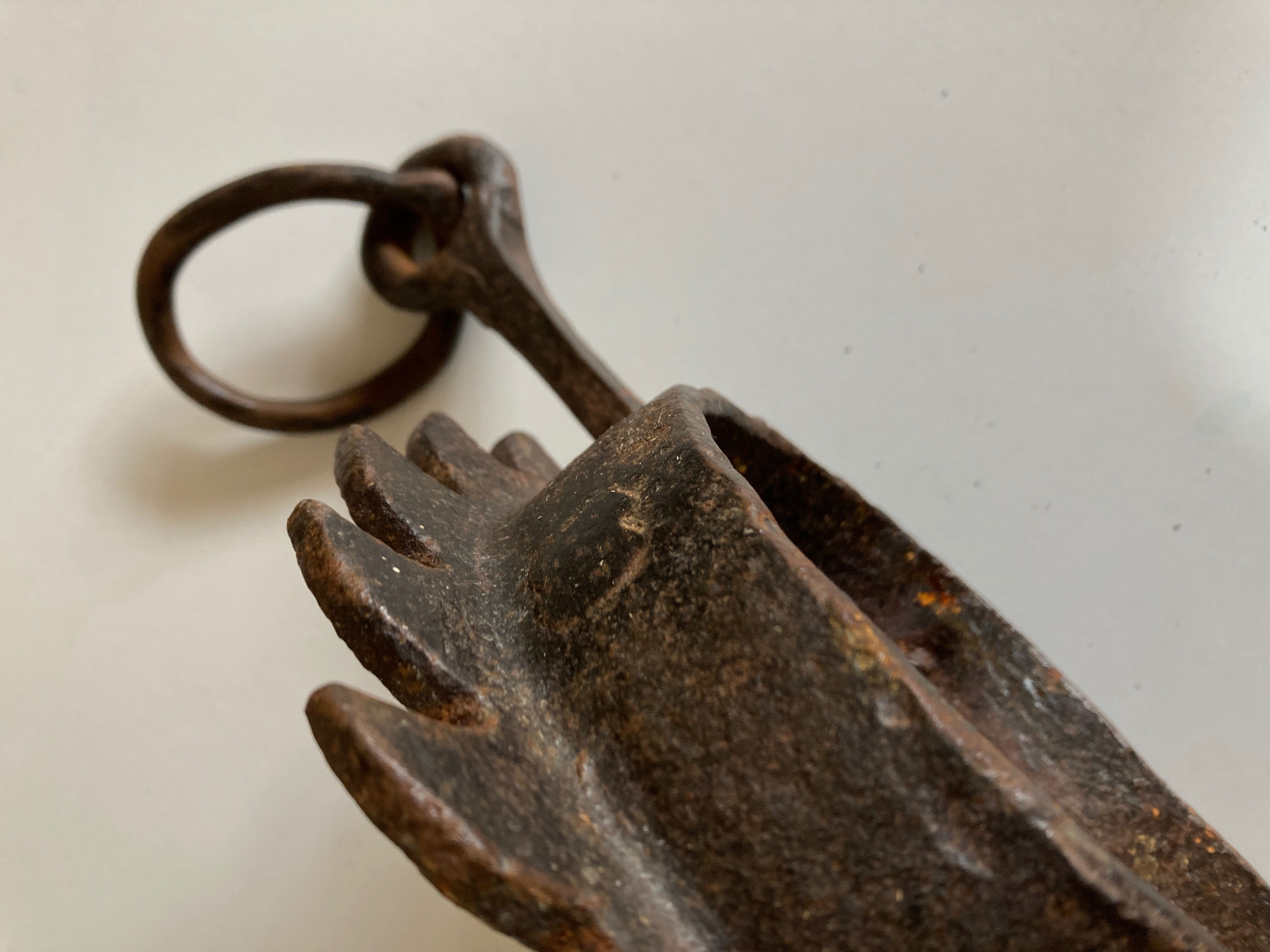 Brutalist wrought iron sunburst mirror, 1970