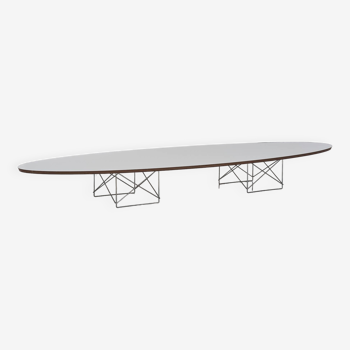 Herman Miller white ETR coffee table designed by Charles and Ray Eames