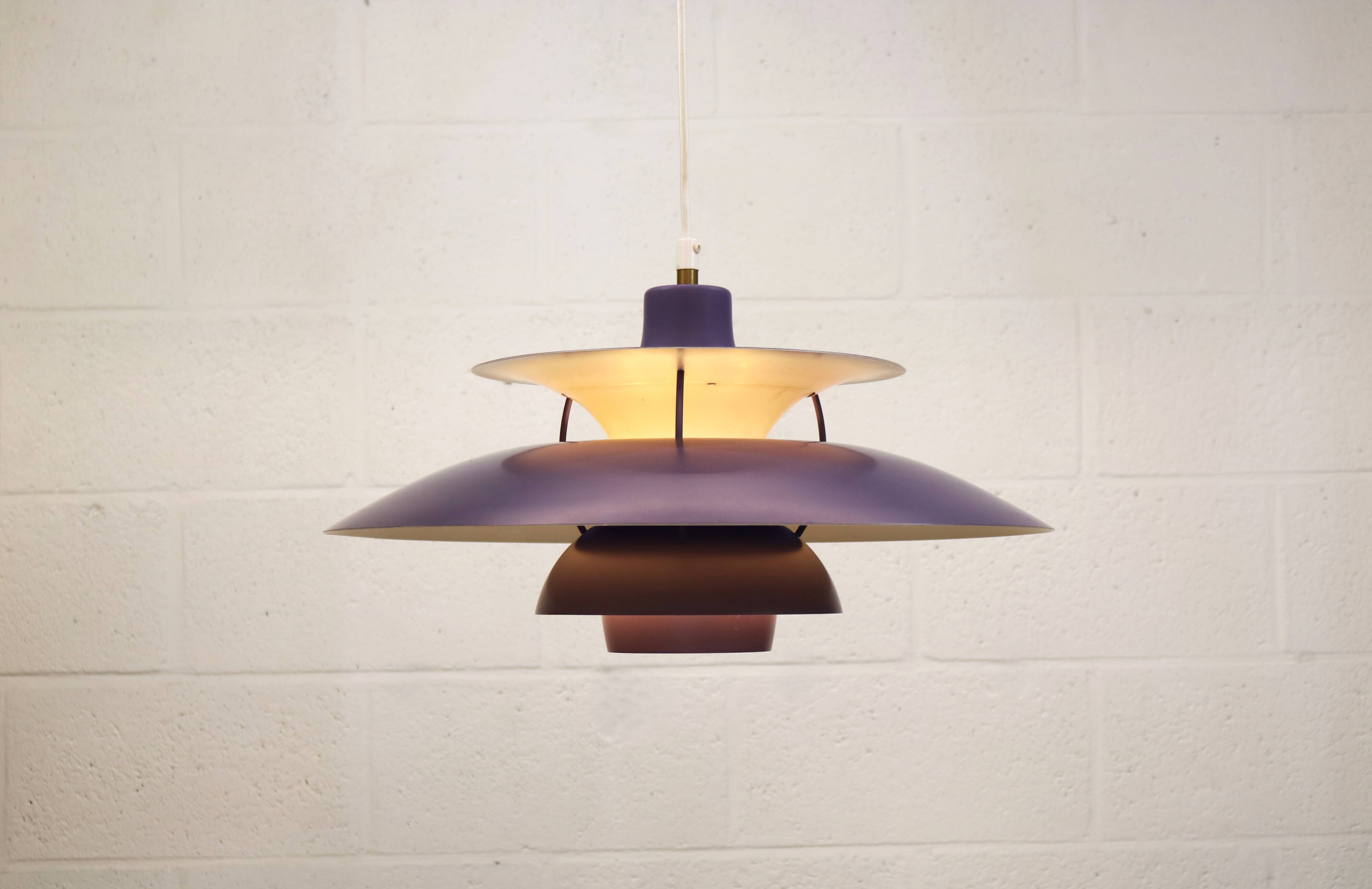 Vintage Louis Poulsen PH5 Pendant Lamp – Original Purple Edition