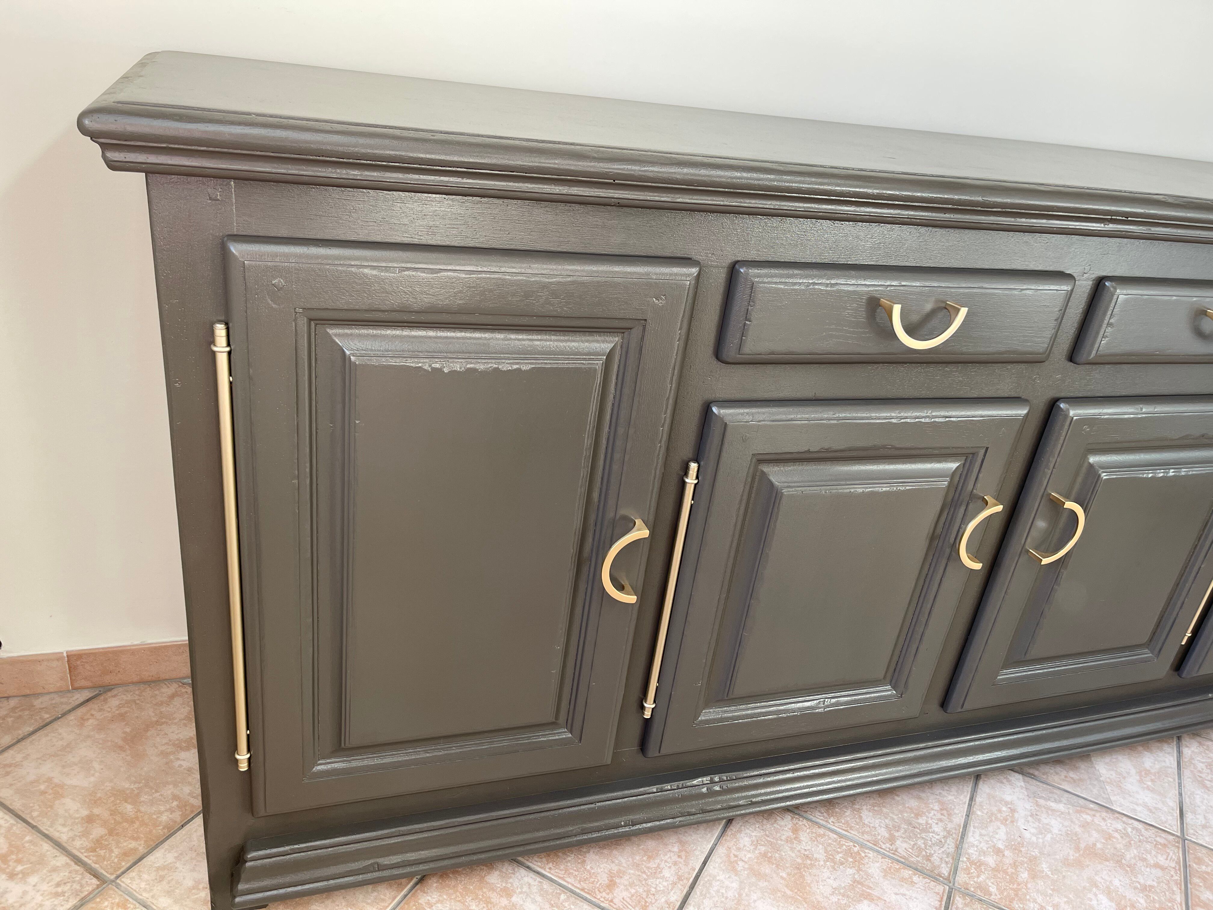 Antique oak buffet refurbished