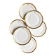 6 dessert plates in gilded Paris porcelain with "VD" monogram
