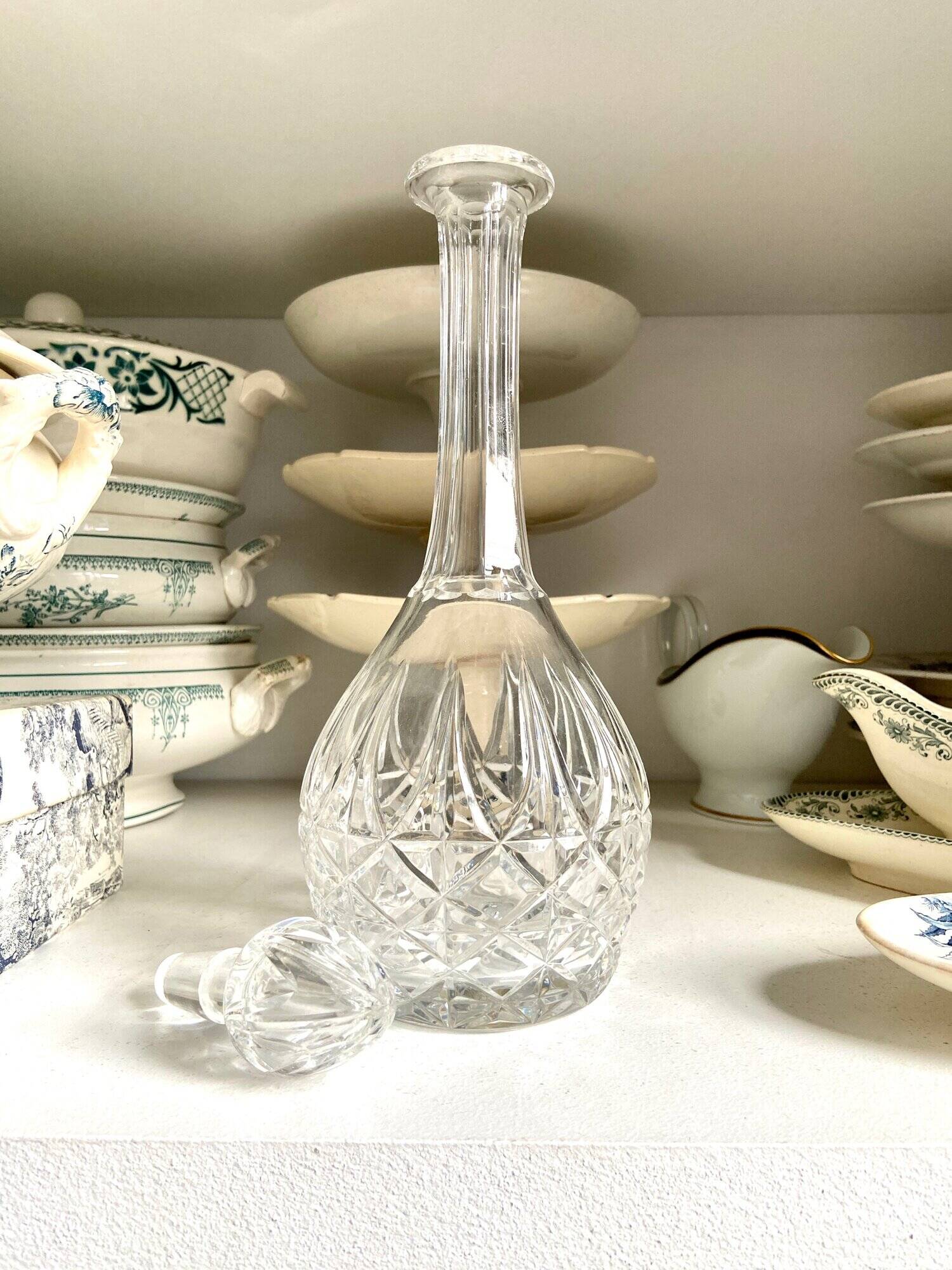 Saint Louis liqueur carafe in chiseled crystal