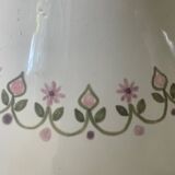 Handmade ceramic lamp base with floral decoration