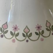 Pied de lampe en céramique artisanale décor fleuri