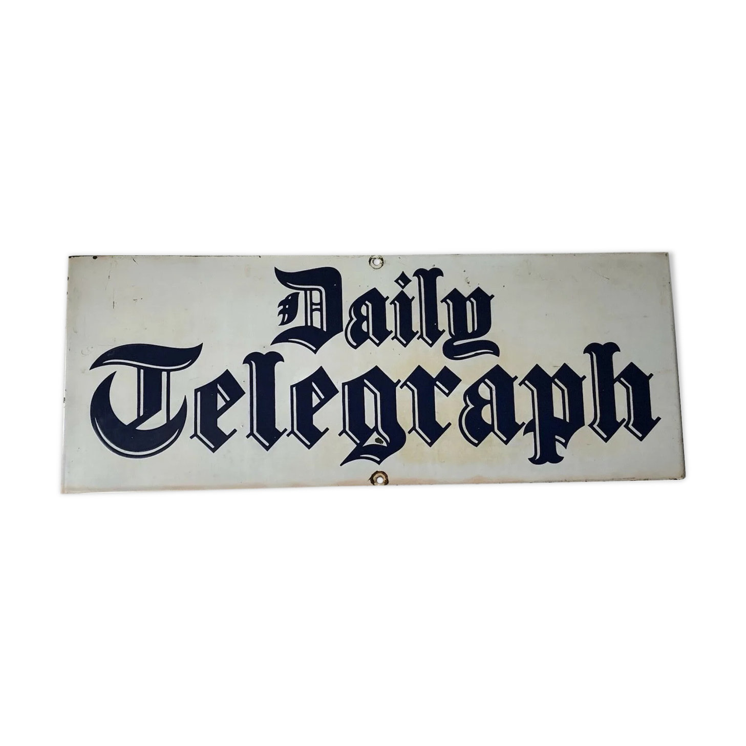 Plaque publicitaire originale en émail du journal Telegraph des années 1950