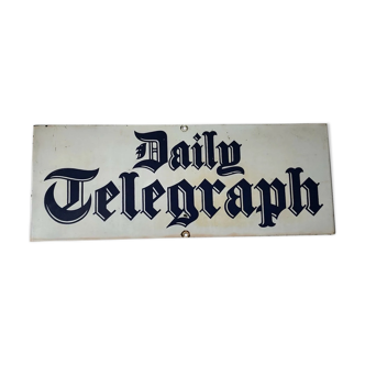 1950's original enamel daily telegraph newspaper advertising plaque sign