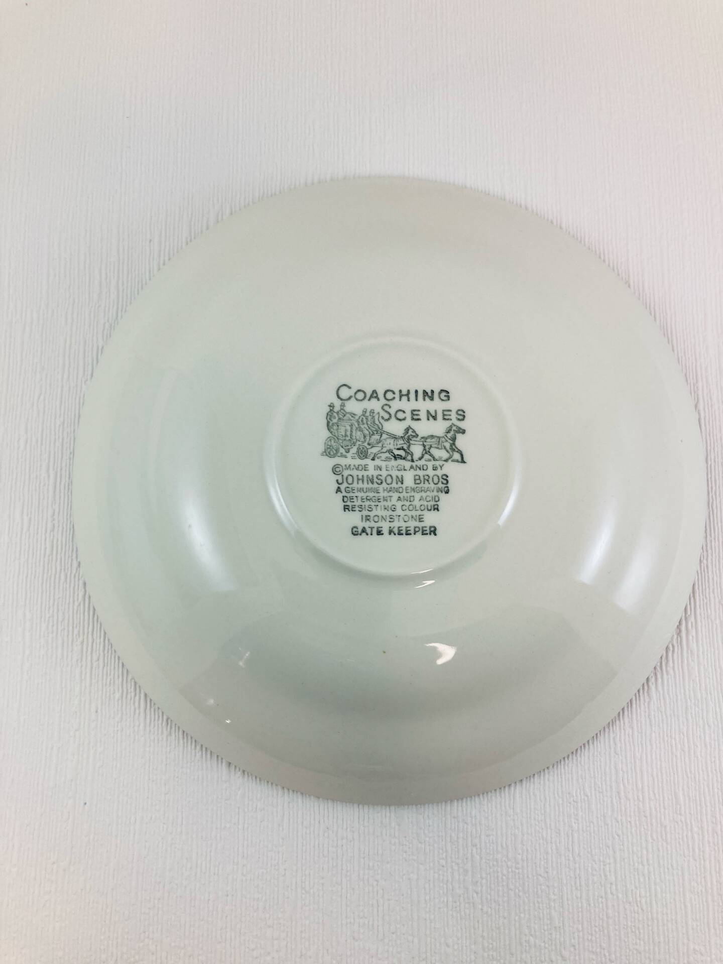 Breakfast Cup and Saucer Coaching Scenes Blue by Johnson Bros