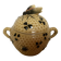 Old honey pot with bee decoration