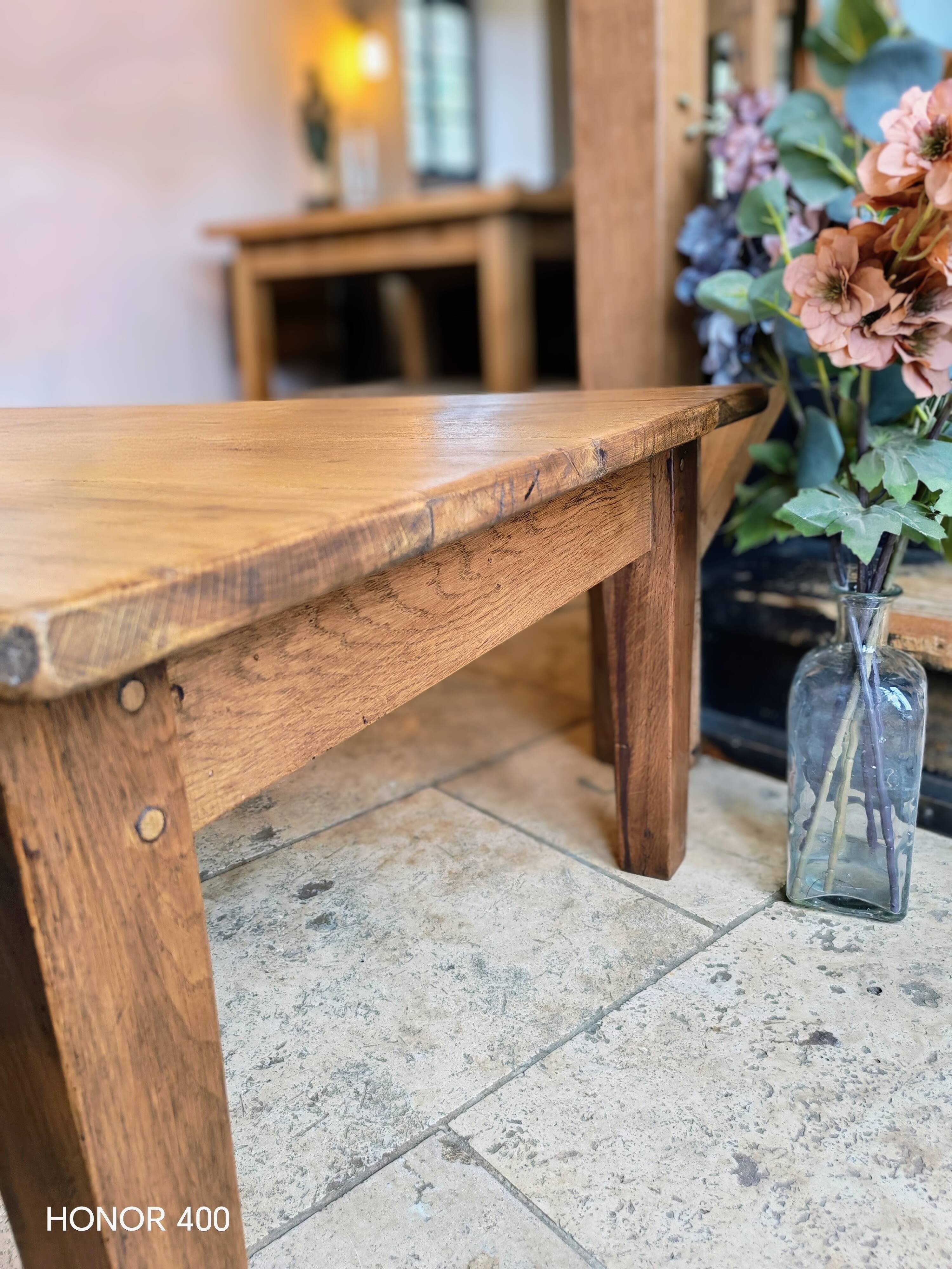 Solid oak coffee table