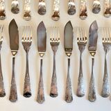 PLATIL 12 Couverts à Poisson  Métal Argenté