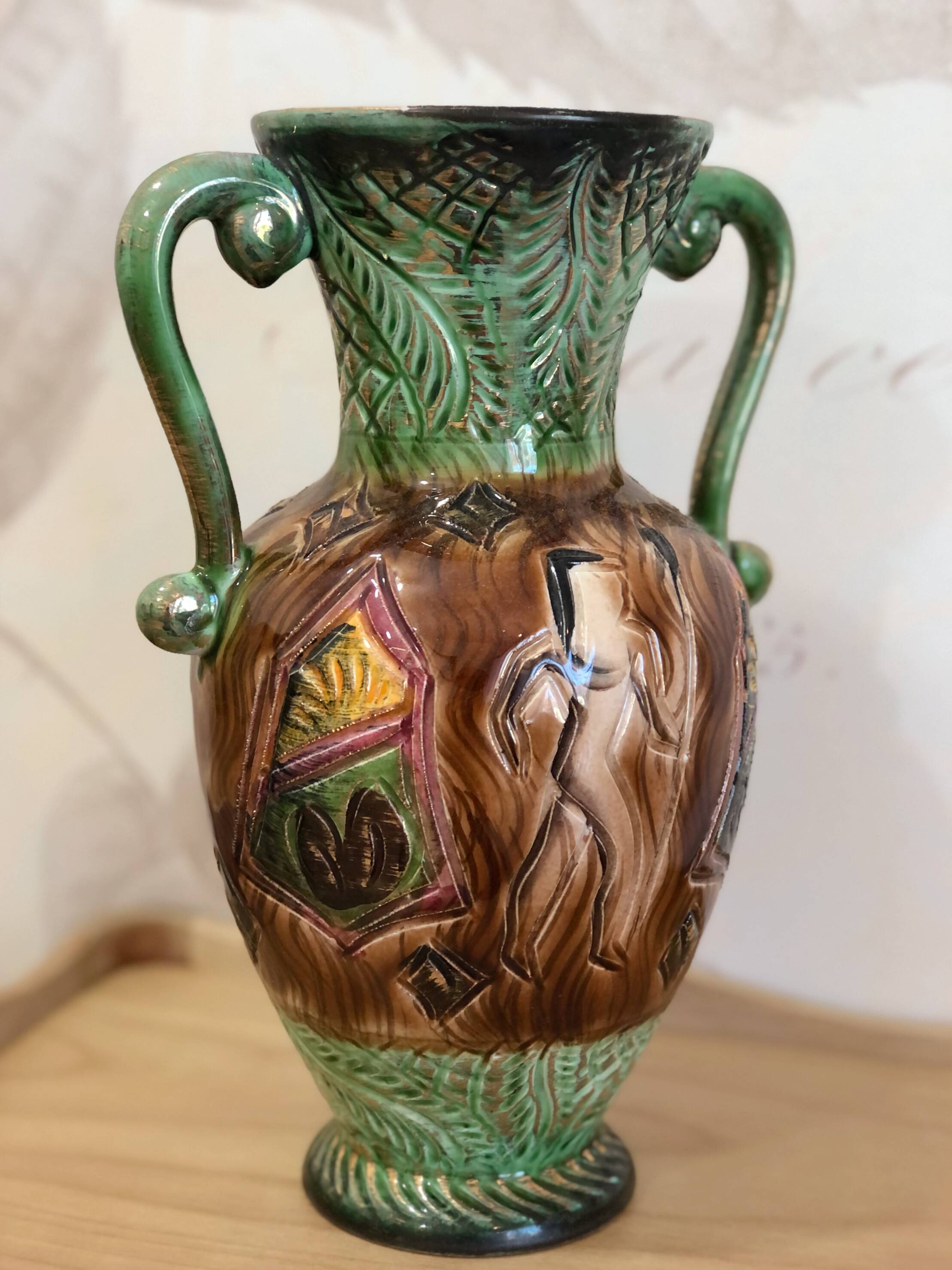 Glazed ceramic vase signed H. Bequet