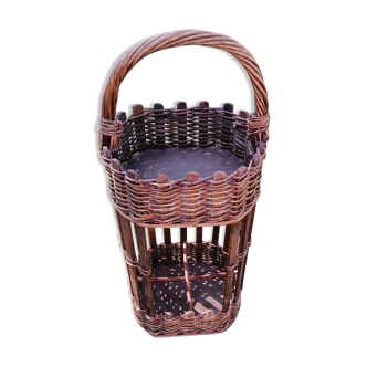 Panier porte bouteille + verre